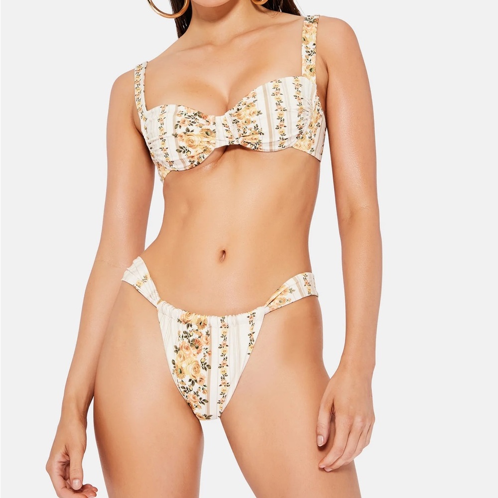 CAPITTANA PEGGY FLORAL BANDEAU BIKINI SET